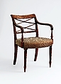Armchair, Charles-Honoré Lannuier (France 1779–1819 New York), Mahogany, American